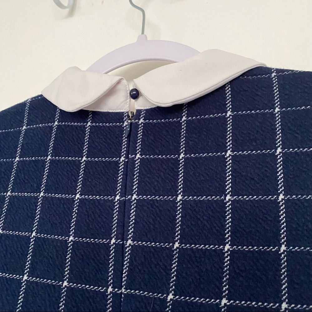 Super Cute Collared Windowpane Checkered Flair Dr… - image 3